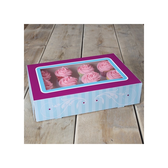 Caja Elegance para 12 cupcakes