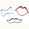 Set cortadores corbata, bigote y labios - Wilton