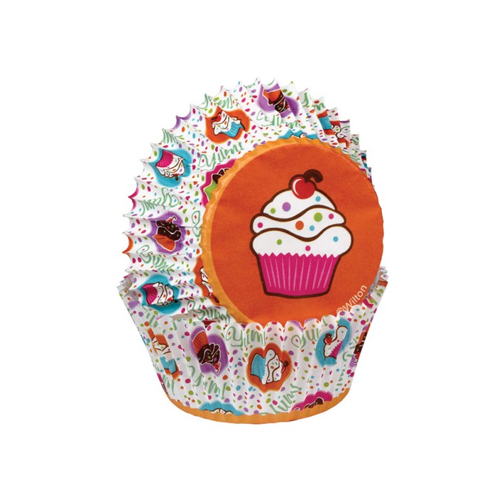 Cápsulas con dibujos fiesta de cupcakes (75) - Wilton