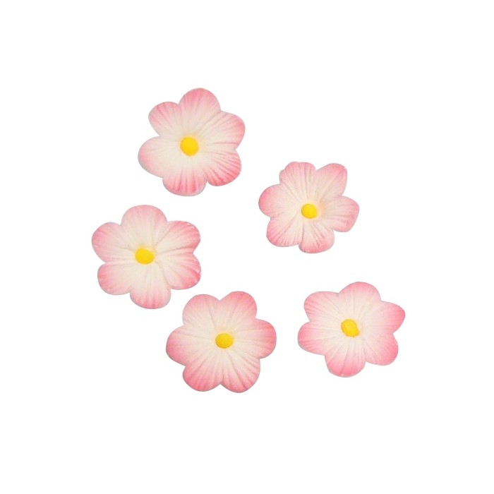 Flores de azúcar rosas