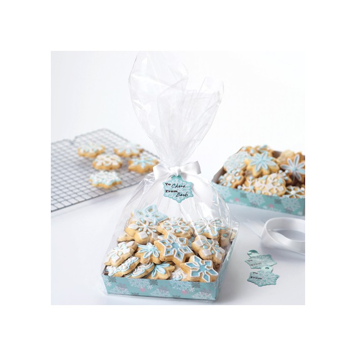 Set de bandejas para dulces decoradas con copos de nieve - Wilton