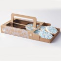Caja para dulces con ventana decoradas con copos de nieve - Wilton