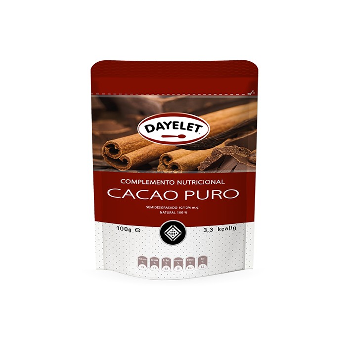 Cacao puro 100 grs. - Dayelet