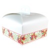 Caja para tartas decoracion navideña con asa de 25 cms
