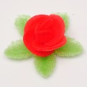 Set de 3 Rosas de oblea color rojo
