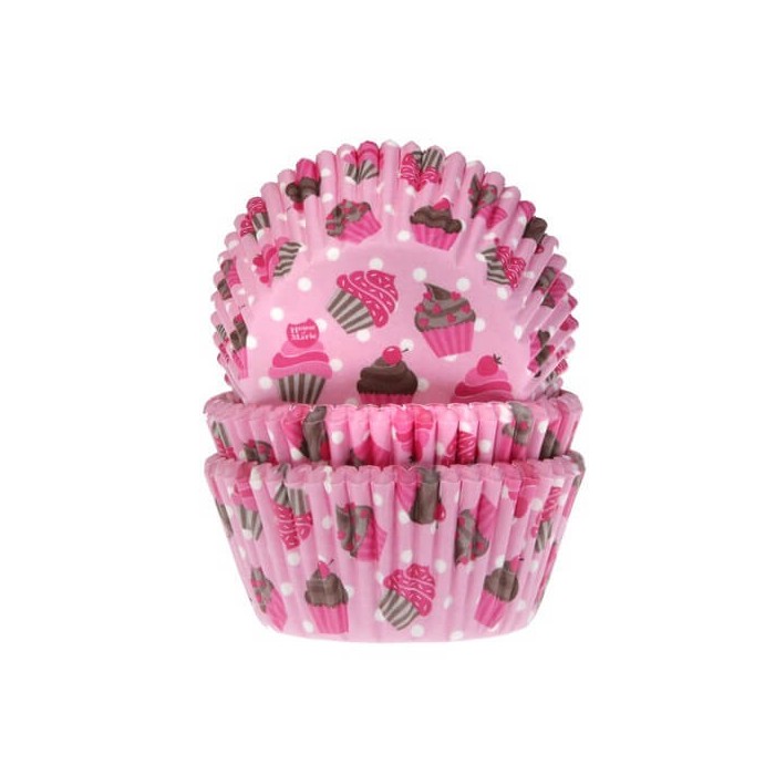 Cápsulas con dibujos cupcakes rosas (50) - House of Marie 