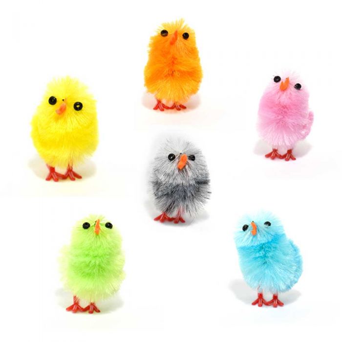 Pollitos de Pascua pequeños de colores (unidad)