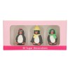 Set de 3 figuras de azúcar con forma de pingüino - FunCakes 
