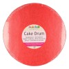 Cake Drum / Base Redonda 25 cm, grosor 12 mm Rojo - Funcakes
