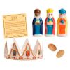 Kit para Roscón de Reyes (rey, haba, corona y leyenda)