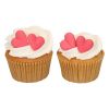 Pack de 8 corazones de azucar comestible - Funcakes