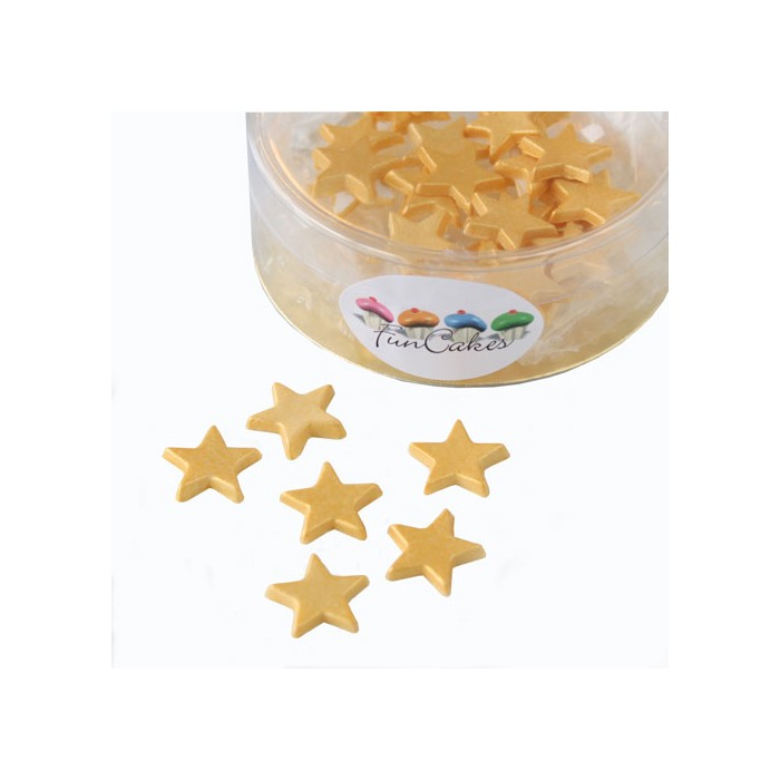 Estrellas grandes doradas - Funcakes